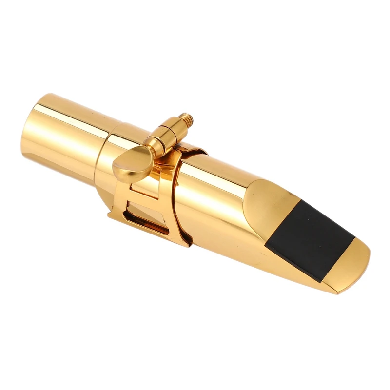 

Sax Mouthpiece Tone Gold Plated Alto Saxophone Metal Mouthpiece + Cap + Ligature