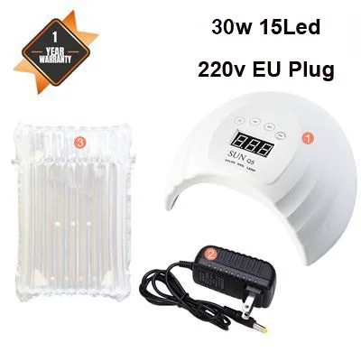 SUN Q5 30W 15LEDS EU 30 Вт Солнечная лампа для ногтей, портативный цифровой дисплей, УФ светодиодный светильник для ногтей, УФ светодиодный светильник для отверждения, Гель-лак с автоматическим зондированием - Цвет: SUN Q5 30W 15LEDS EU