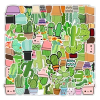 103050pcs cactus cartoon green plant cool sticker diy kids gift for suitcase water cup skateboard ipai sticker wholesale