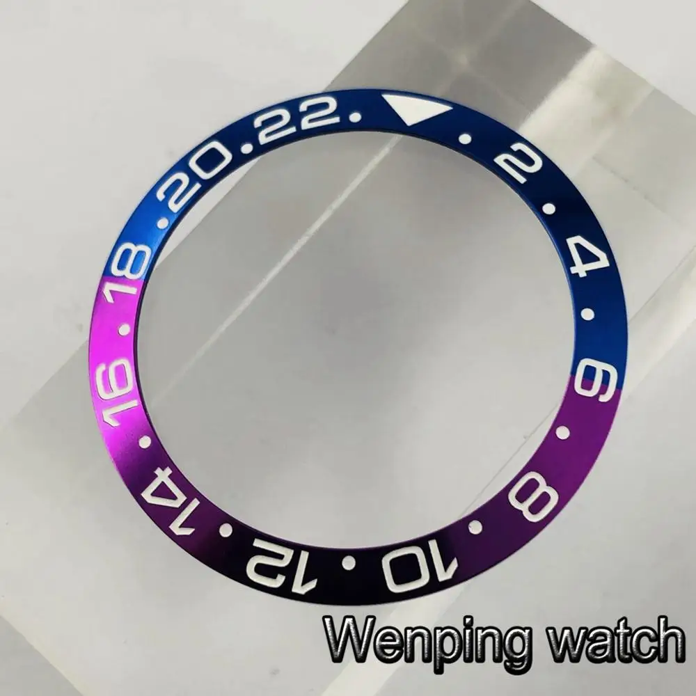 НОВЫЙ 38 мм высококачественный синий/фиолетовый титановый Безель вставка