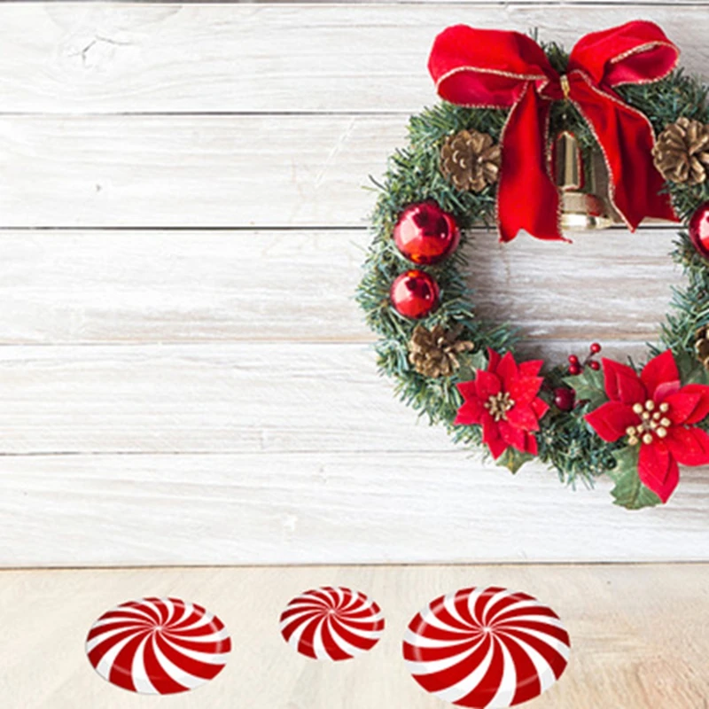 1 Набор рождественские украшения для конфет самоклеющиеся круглые праздничные