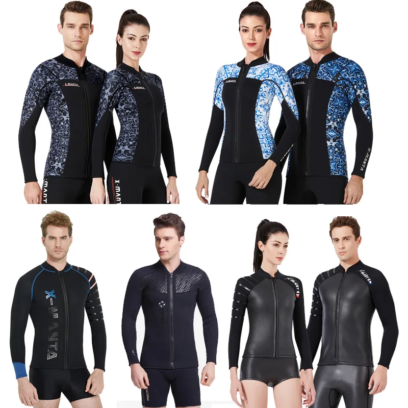 Мужской неопреновый гидрокостюм премиум класса 3 мм/2 мм/1 5 мм куртка с длинным