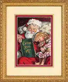 

Lovely Hot Sell Counted Cross Stitch Kit Santa and Little Girl Reading Book Christmas Dim 08786