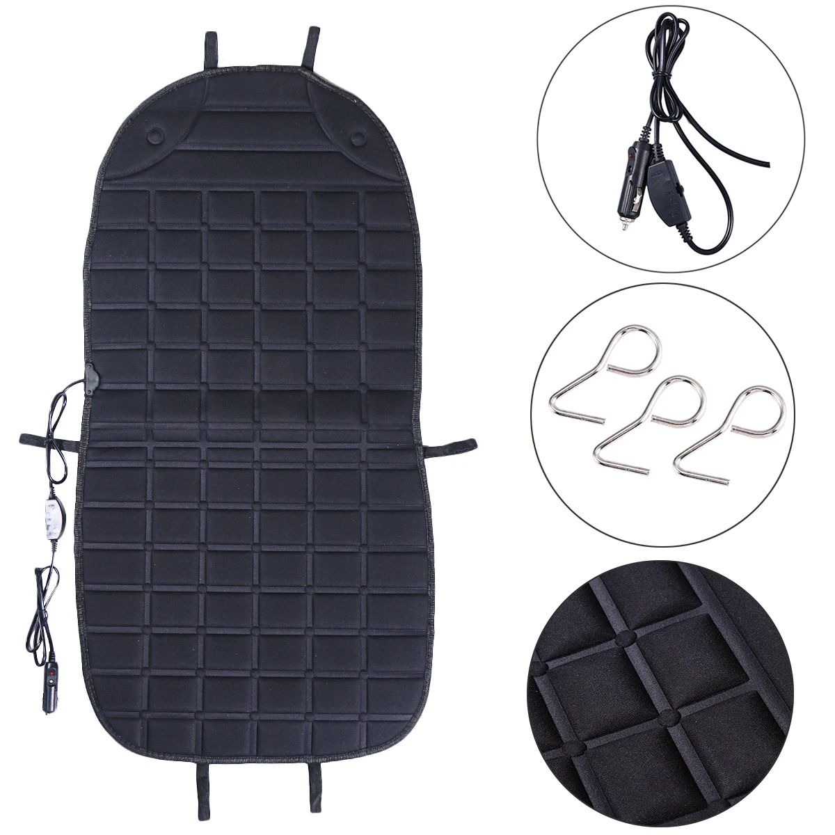 12 В подушка для сидения с подогревом безопасная автокресла чехол подушки красный