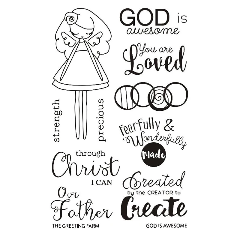 god quotes card making quote stamps clear scrapbooking diy decoupage craft | Дом и сад