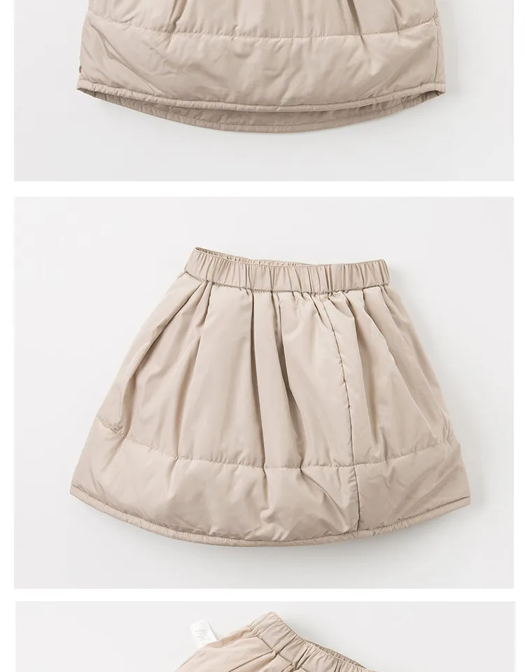 DBK11210 dave bella winter girls skirts casual solid children knee-length dance skirt kid's clothes
