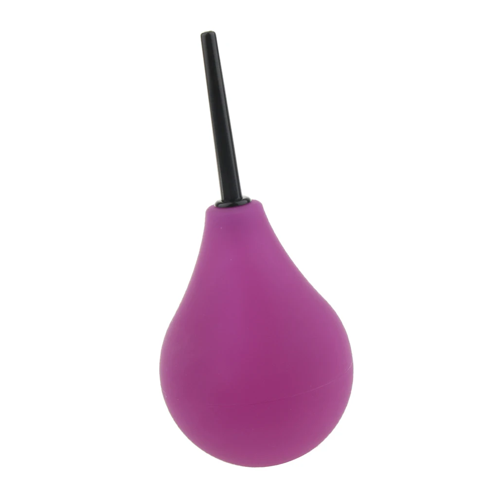 224ML Unisex Silicone Bulb Enema Anal Cleaning Tool Douches Enemator Purple | Красота и здоровье