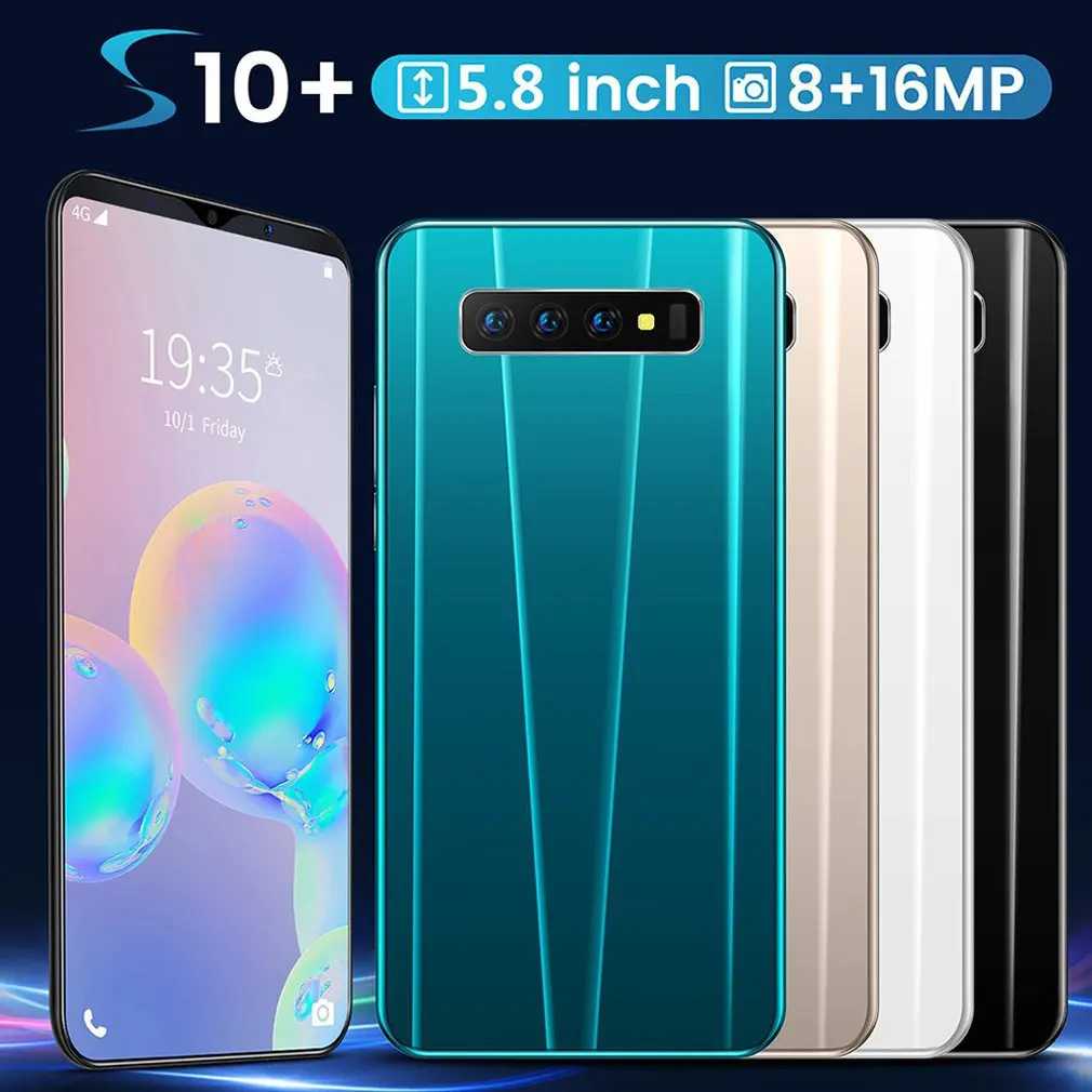 

Fast delivery S10+ 5.8Inch Dual Card Dual Standby Smart Phone Fashion Smart Phone Premium Dual Card Dual Standby Smart Phone