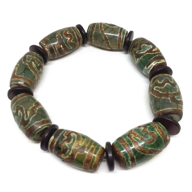 Новый дизайн эластичные узоры лотоса агат натуральный для мужчин и женщин