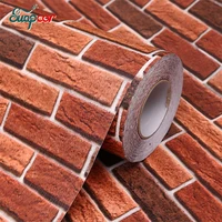 retro wallpaper self adhesive waterproof moisture proof red brick wall sticker pvc thick dining room study background wall paper