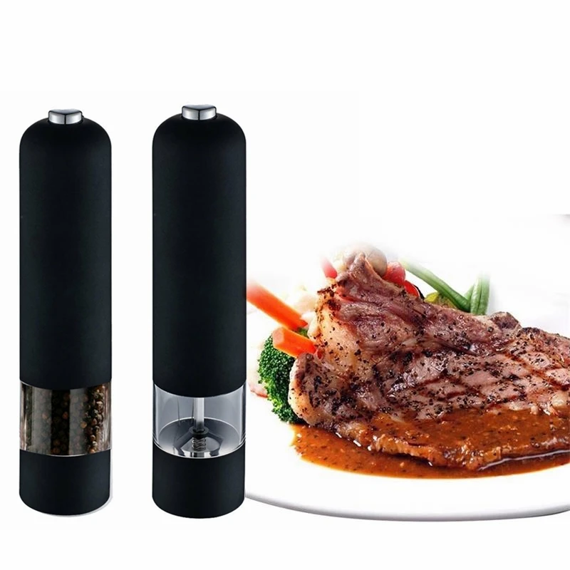 2pcs Electric Pepper Grinder Easy Salt Spice Herbal Containers with LED Lights for Cleaning Home Kitchen Cooking BBQ Tools | Дом и сад