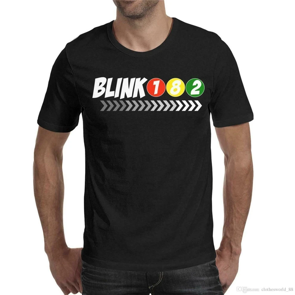 Черная футболка с принтом Blink 182 повседневные штаны и куртка 2019 | Мужская одежда