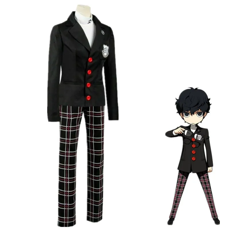Костюм для косплея Game Persona 5 Akira Kurusu P5 Ren Amamiya полный комплект школьная форма