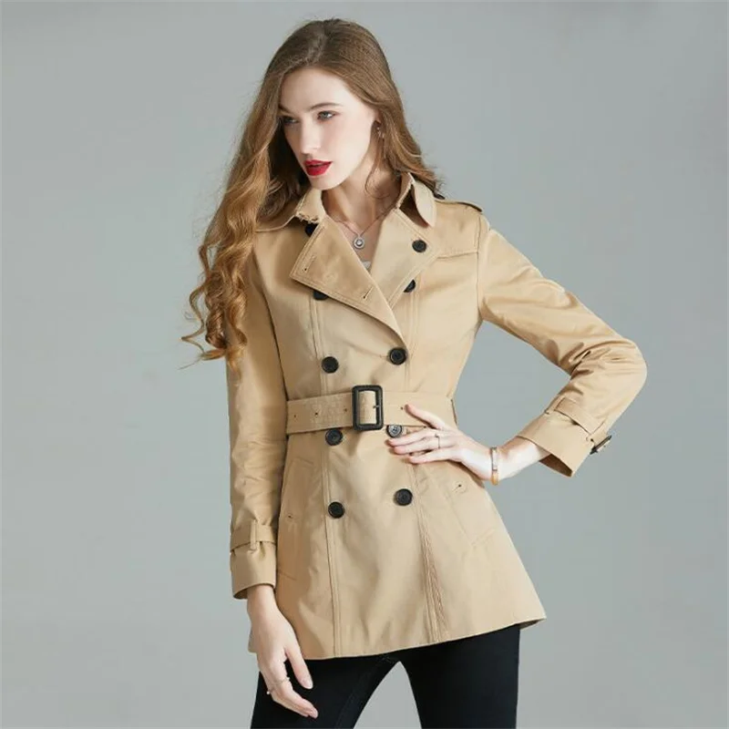 

Осенние тренчи, женская ветровка, новая стильная Корейская короткая одежда, свободное популярное универсальное маленькое пальто, ветрожен...