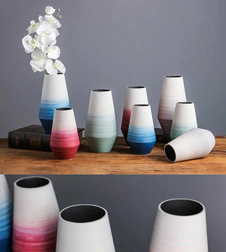 

Ceramic Handmade Vase Decoration Home Nordic Modern Home Decor Large Vase Living Room Vases for Decoration Household Flower Vase