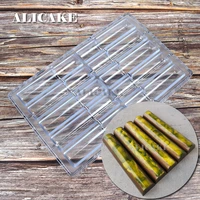 chocolate molds polycarbonate cylinder stick cake mould for chocolate bar tray mold thick form for bakery baking pastry tools
