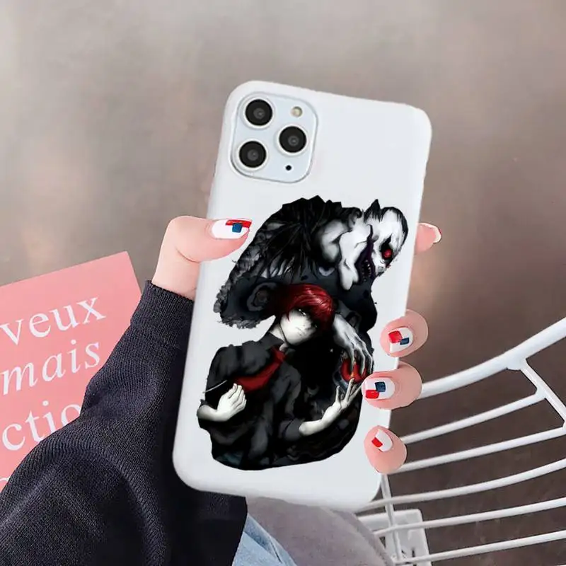 

Rem and misa death note anime Phone Case Candy Color for iPhone 6 7 8 11 12 s mini pro X XS XR MAX Plus