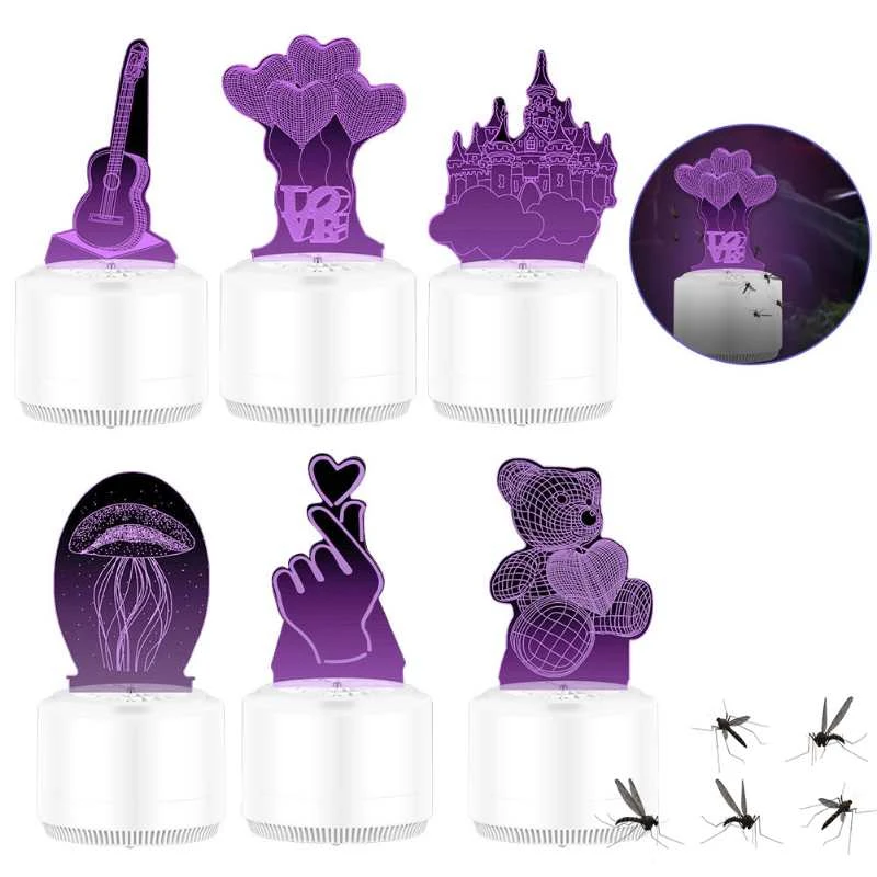 

3D LED Mosquito Killer Lamps 2 In 1 Creative Bedside Night Light Trap Light Bedroom Home Light Dropshipp
