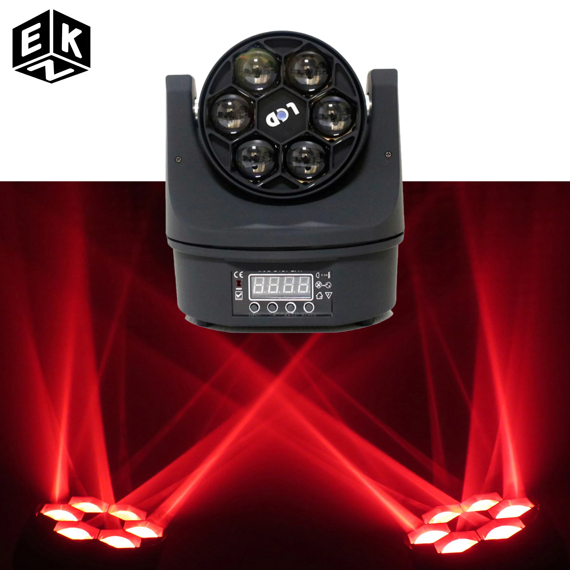 

Светодиодный луч Wash Six глаза пчел 6x15W RGBW, движущийся головной свет, профессиональный для DJ-эффектов, сцены, дискотеки, музыки, вечеринки, клуба, танцев
