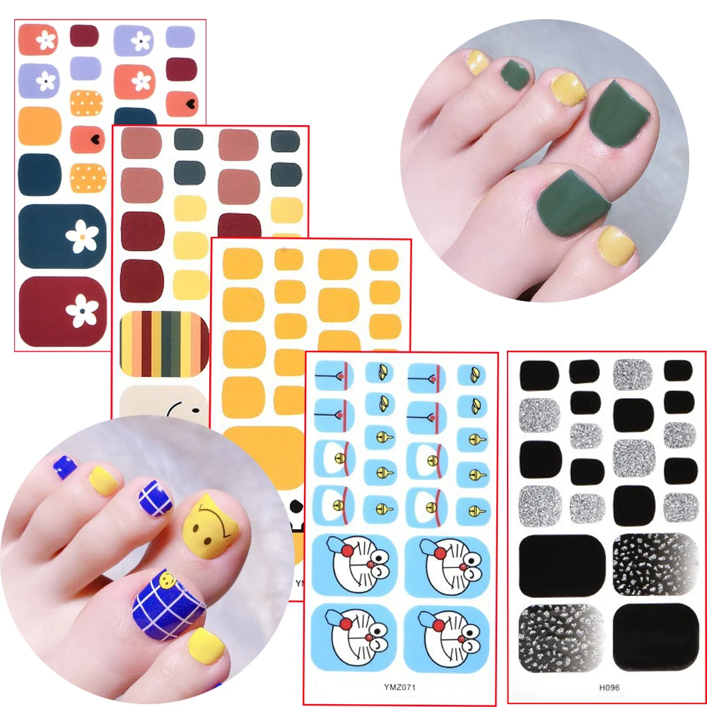 1 лист конфеты цветные плоские сандалии наклейки для ногтей ногти ног
