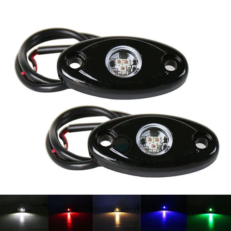 8 Pods Led Rock Lights Kit For Jeep Atv Suv Offroad Car Truck Boat Underbody Glow Trail Rig Lamp Underglow Led Neon Lights Wate.