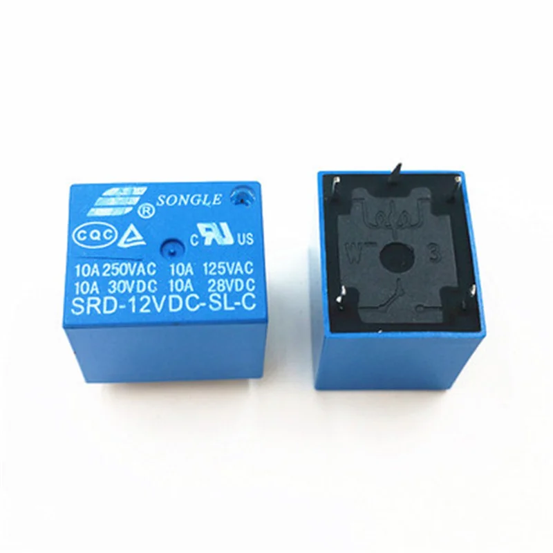 Реле SRD-05VDC-SL-C SRD-09VDC-SL-C SRD-12VDC-SL-C 5 контактов в 9 6 24 12 В 10 А 250 ва |