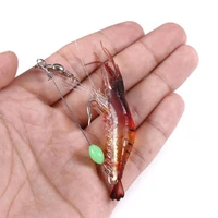 8cm luminous plastic simulation soft shrimp fake lure faux bait fishing tackle fake lure faux bait