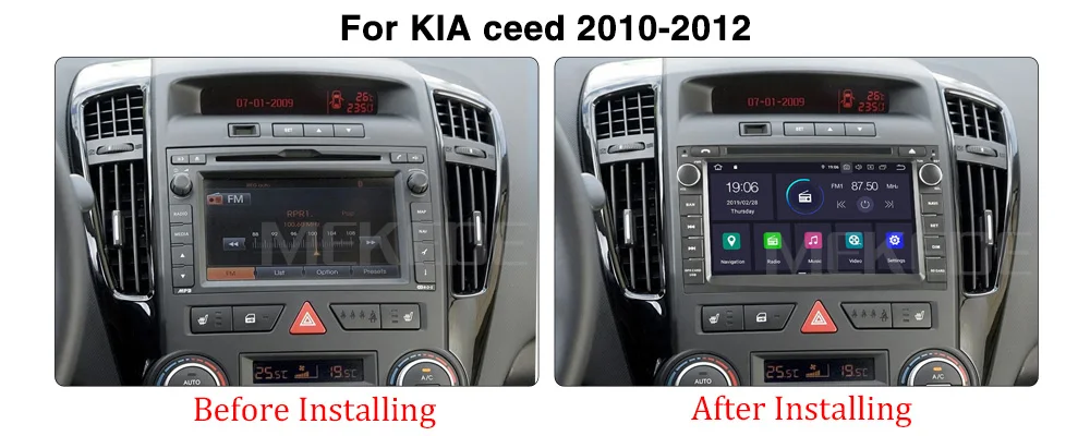 4G+ 64G 8 CORE Android 9,0 2 Din Автомобильный мультимедийный dvd-плеер gps Авторадио для Kia Ceed 2009-2012 автомобильный Радио ПК wifi