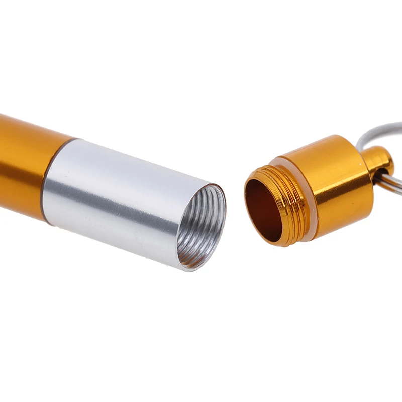 Aluminum Pill Case Outdoor Keychain Pocket Holder Container Medicine Box | Красота и здоровье