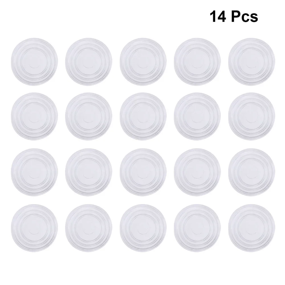 

18 Pcs Furniture Bumpers Round Shape Glass Table Pads Transparent Rubber Mat Non-slip Grip Pads for Wall and Wooden