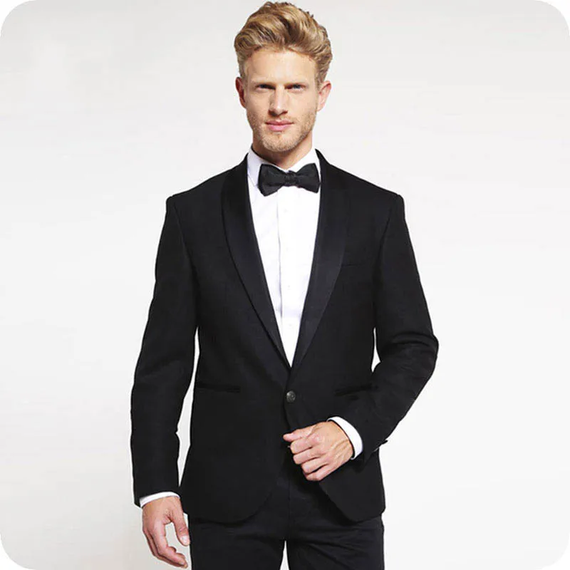 Черный костюм Homme Terno Masculino смокинг жениха мужские костюмы свадебные блейзеры
