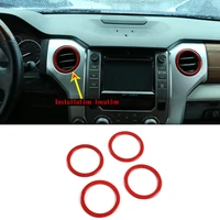 for 2014 2021 toyota tundra abs air conditioning air outlet decorative ring cover sticker car interior accessories