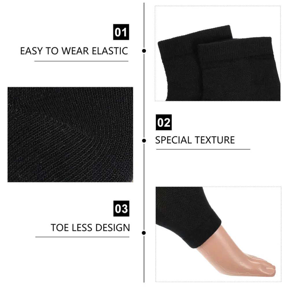 

6 Pairs Heel Moisturizing Socks Open Toe Socks Foot Toeless Heel Repair Socks