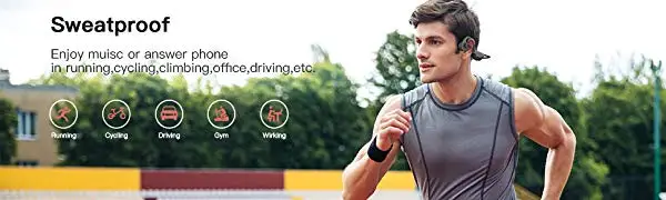 Tayogo S2 Bluetooth 5,0 Беспроводной наушники костной проводимости Спорт на открытом воздухе с защитой от пота, гарнитура с микрофоном, гарнитура