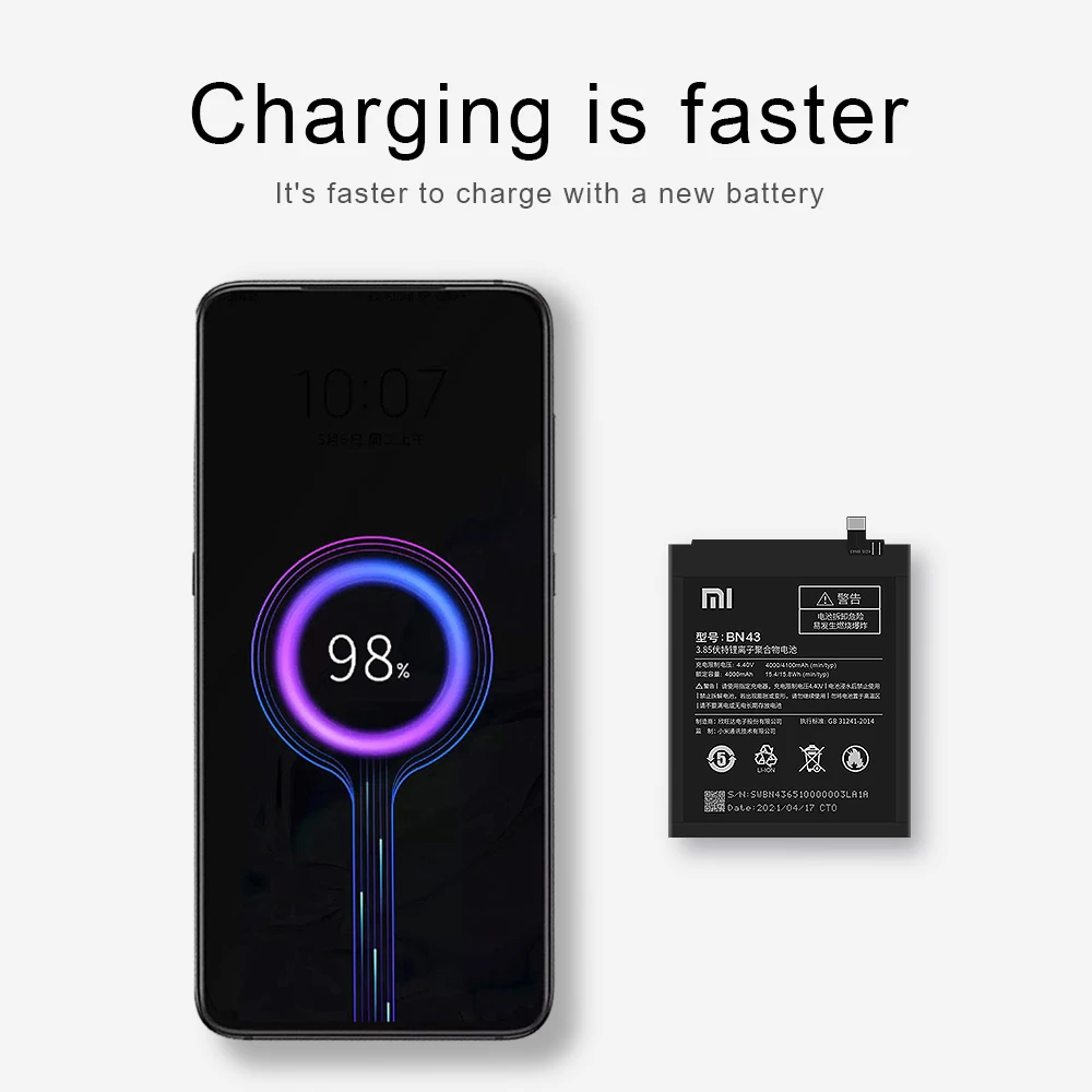 Оригинальный аккумулятор для Xiaomi Mi Redmi Note Mix Max 2 3 3S 3X 4 4X 4A 5 5A 5S 5X 6 6A Mi6X 7A 8 9 9T 9S K20 Pro Plus
