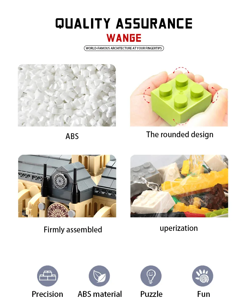 

Berlin Brandenburg Gate World Famous Building Blocks Street View Toys Architecture Model Brick Block Children Toy Gift