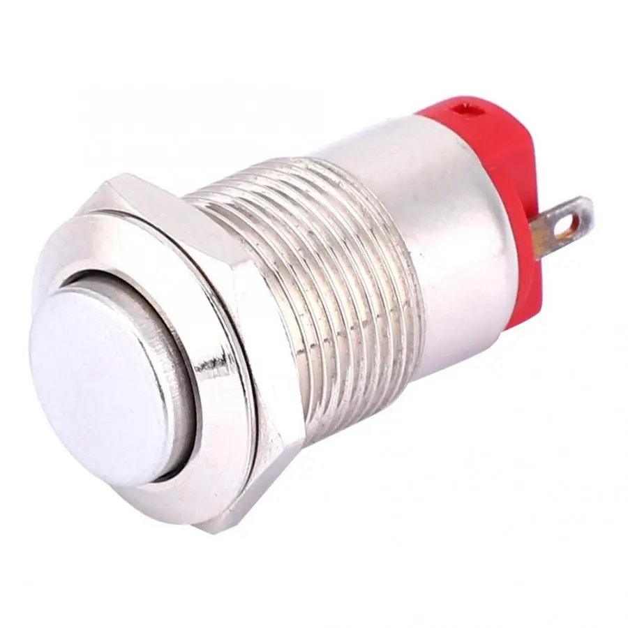 Металлическая кнопка с плоской головкой 2 шт. переключатель высоким уровнем