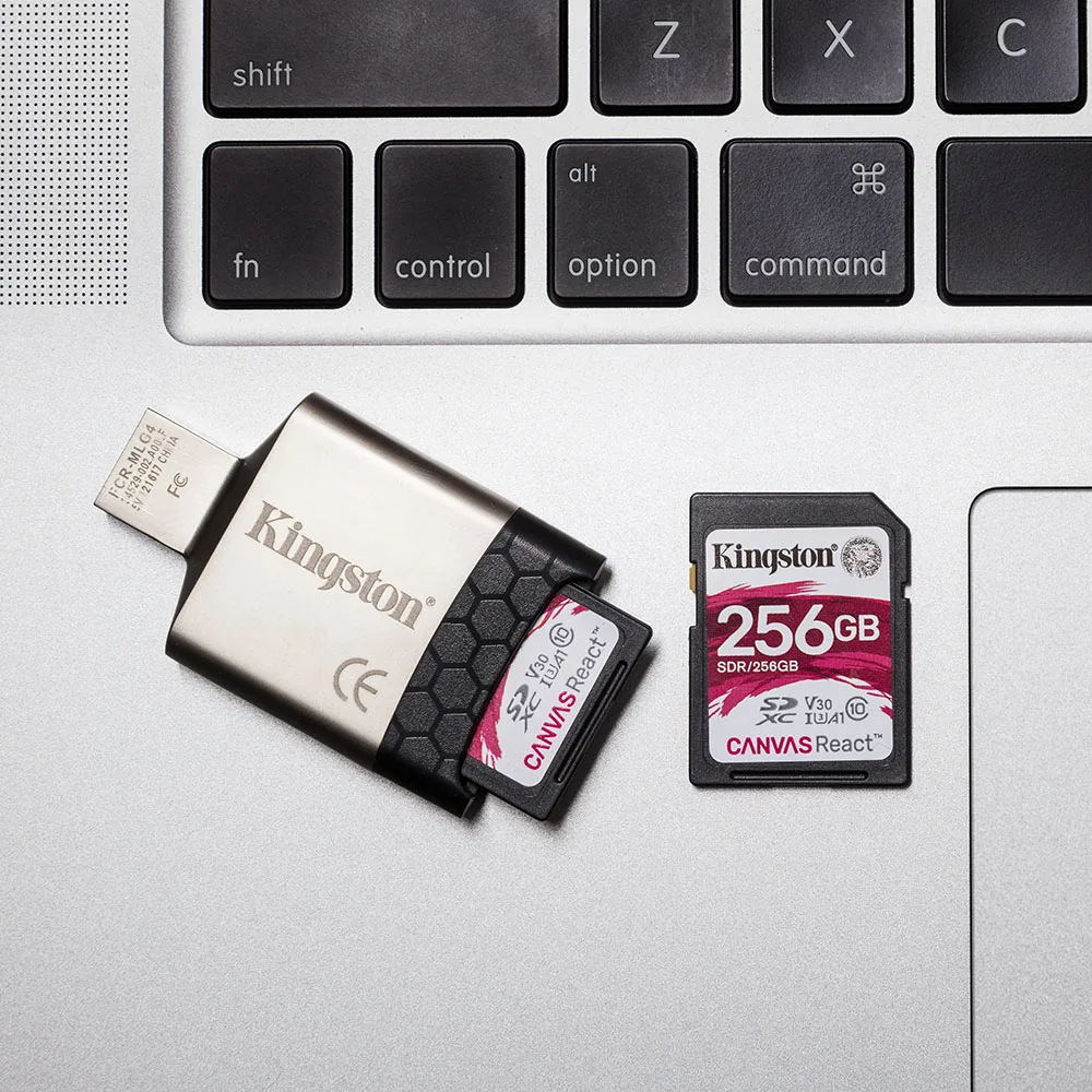 Kingston холст реагируют 32 Гб 64 128 ГБ 256 SDHC/SDXC класса 10 SD слот для карт памяти UHS I 100 МБ/с.
