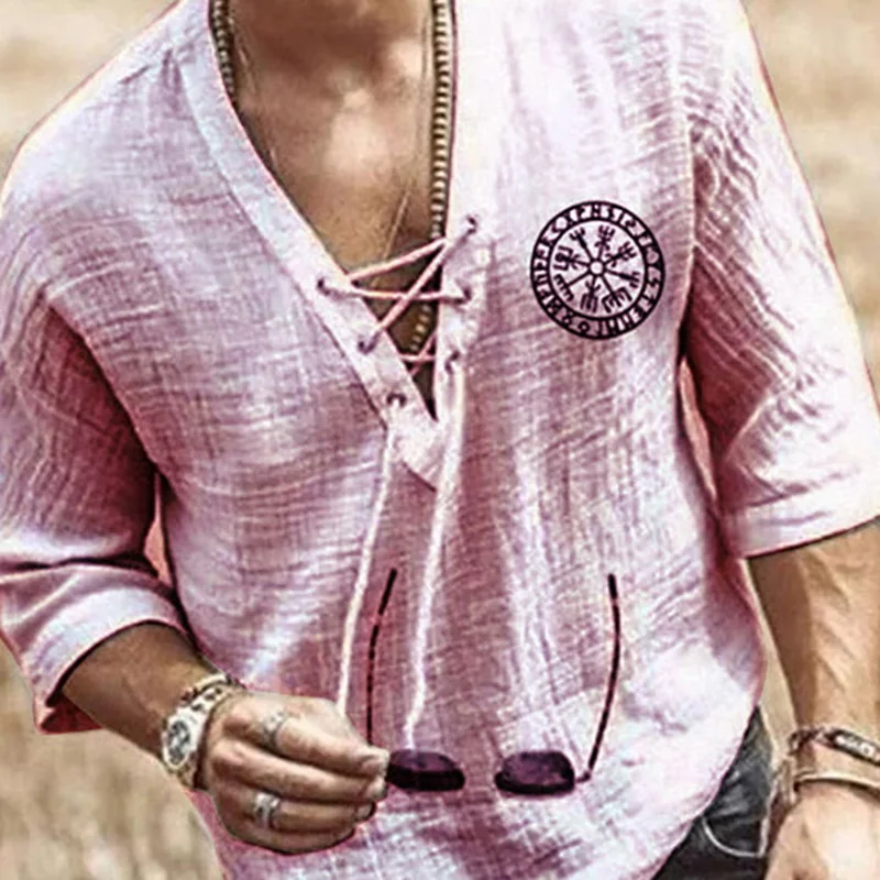 

SHUJIN New Mens Spring Summer Casual Shirt Short Sleeve Cotton Linen Shirts Men Loose Collar Button Shirt silk Chemise Homme