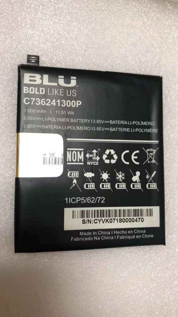 

Оригинальный аккумулятор 3,85 V 3000mAh 11.55Wh BLU C736241300P мобильный телефон