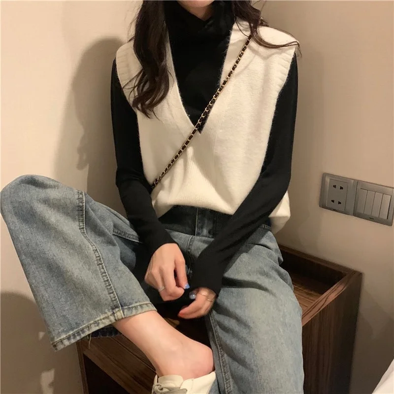 

Свитер женский осенний трикотажный, теплый, однотонный