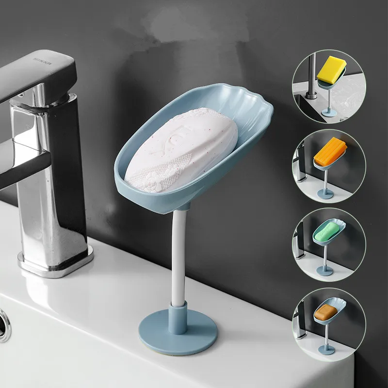 Soap dish Leaf Soap Box Leaf Shaped Soap Holder  Suction Cup  Shower Soap Holder Dish  Bathroom Supplies Soap container