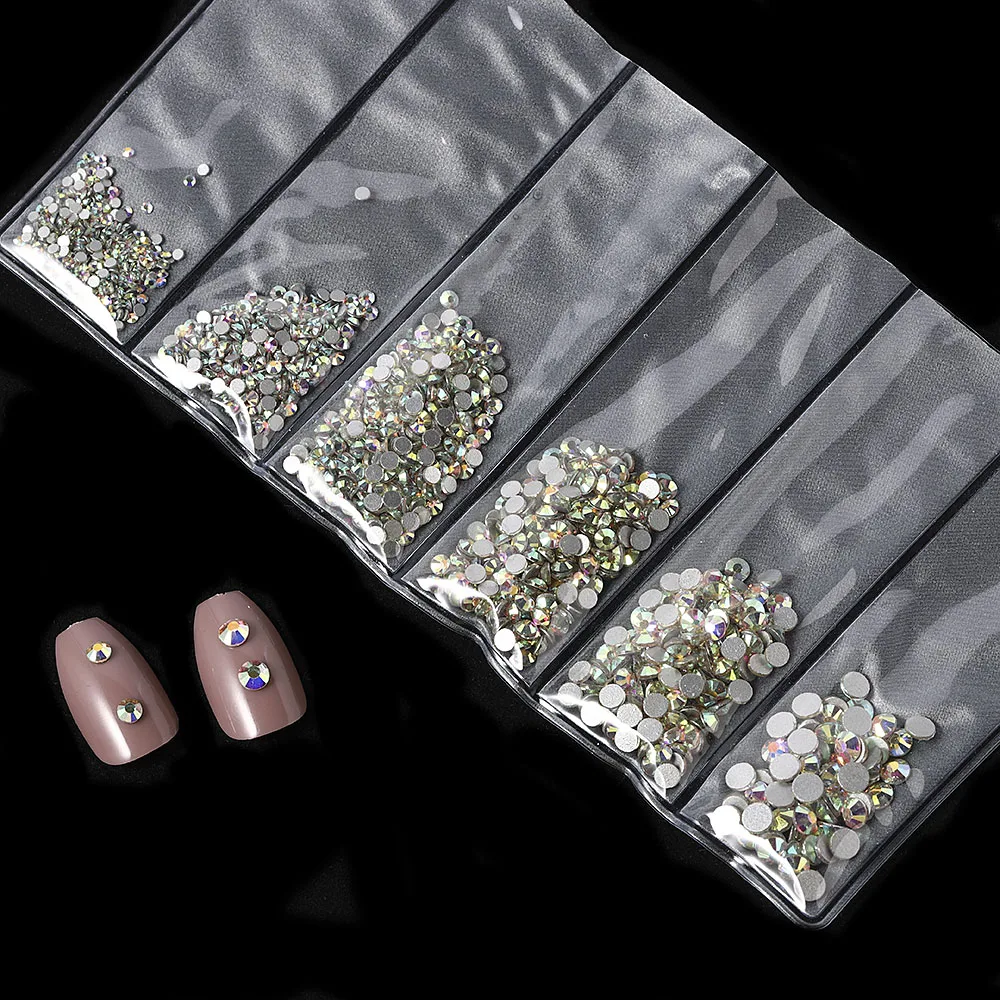 Хит продаж украшение для дизайна ногтей с плоским дном стеклянные маленькие