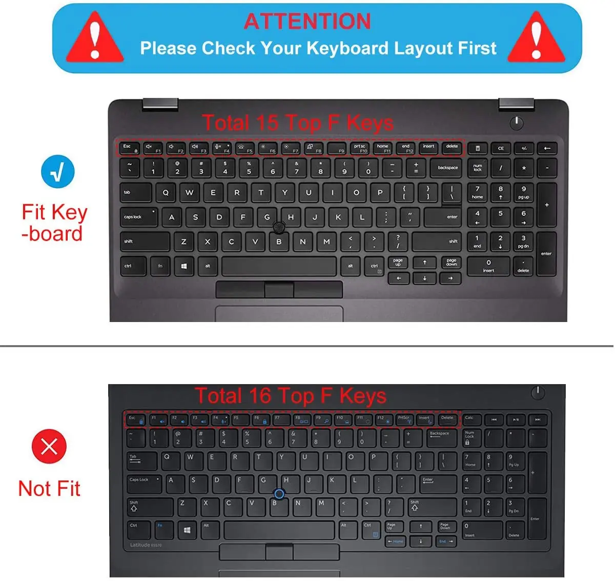 Силиконовый чехол для клавиатуры Защитная пленка ноутбука Dell Latitude 15 6 5000 5500 5501 и