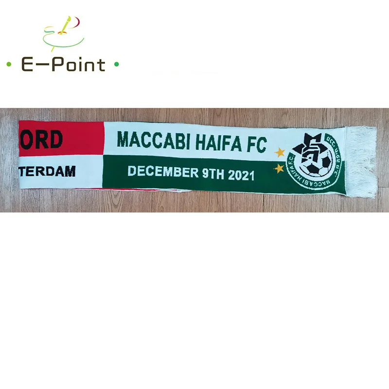 

145*18 cm Size Maccabi Haifa FC Scarf for Fans Double-faced Knitted