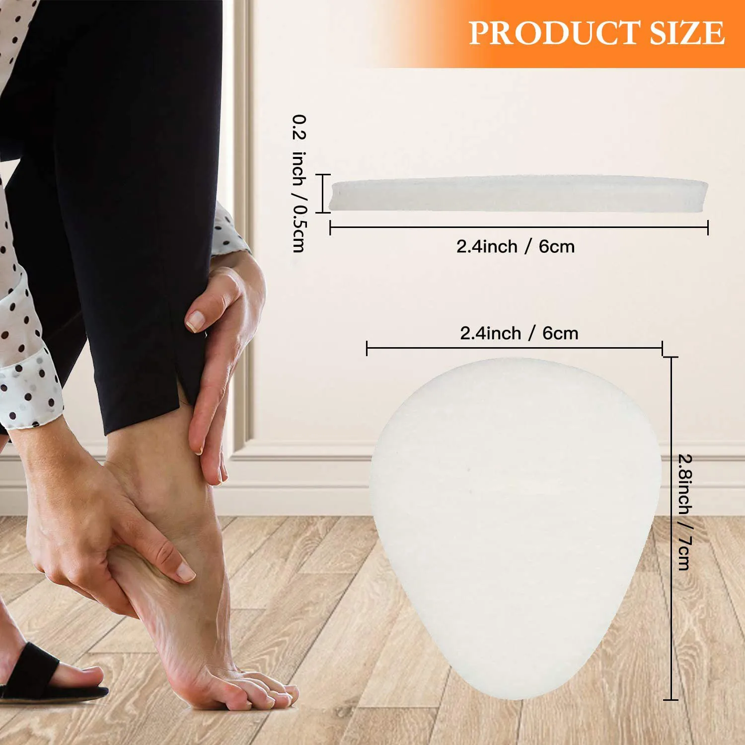 12 штук в геленочно пучковую фетровые подушечки с вкладышами мяч для пилки ног