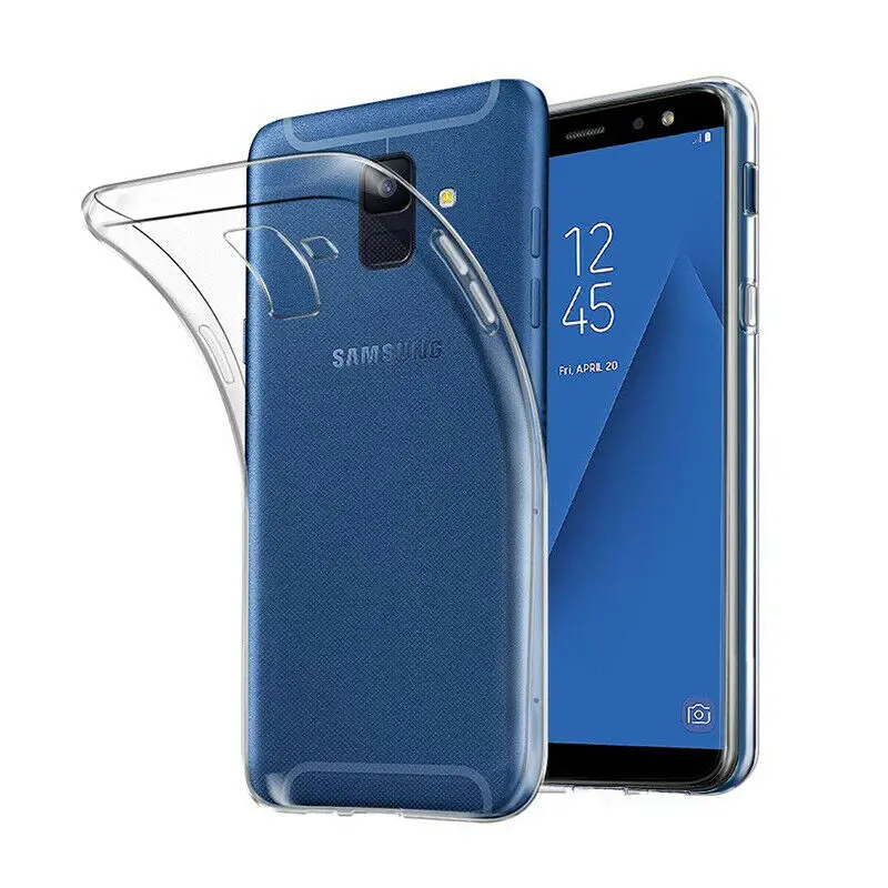 Мягкий чехол из ТПУ для Samsung Galaxy A6 2018 тонкий прозрачный силиконовый защитный