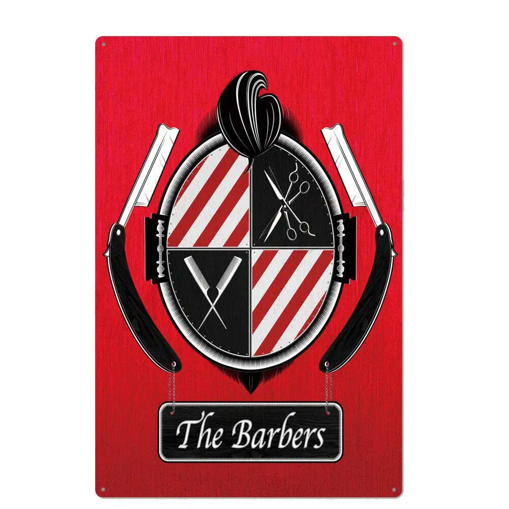 

New Vintage Retro Metal Tin Sign The Barbers Barber Shop Home Bar Club Kitchen Restaurant Wall Art Decor Plaque Signs 12X8Inch