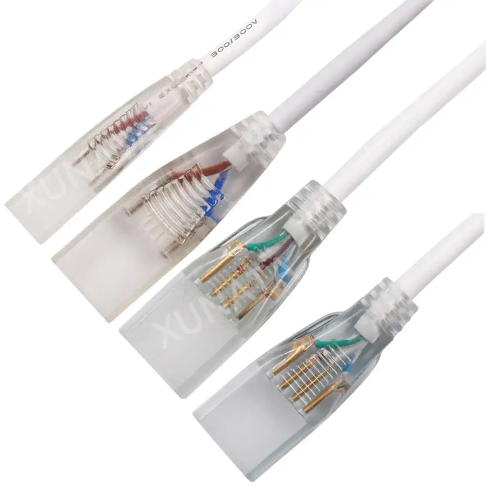 2 контактный/4 контактный прямой угловой разъем для 110 В 220 RGB или одноцветный