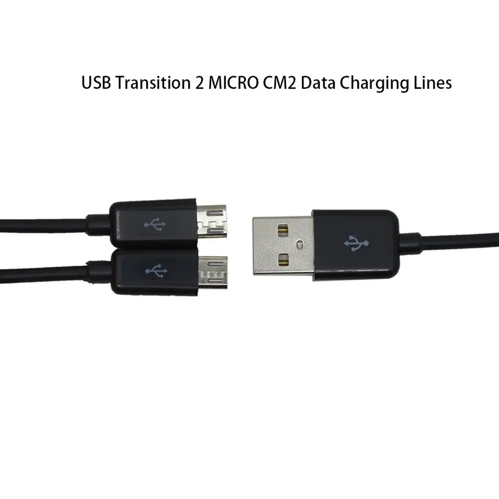 Высококачественный черный USB 2 0 Dual Micro Мужской y разветвитель кабель для зарядки и